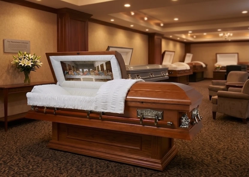 Casket with last supper design
